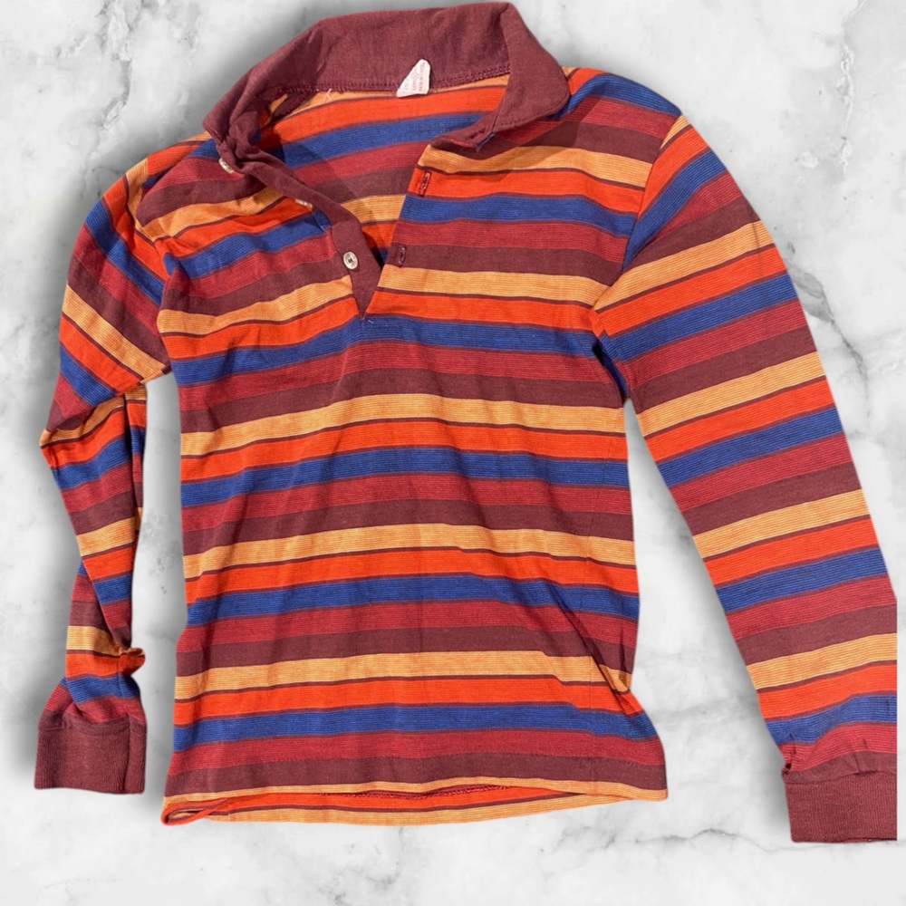 Donmoor kids 12 stripped long sleeve polo